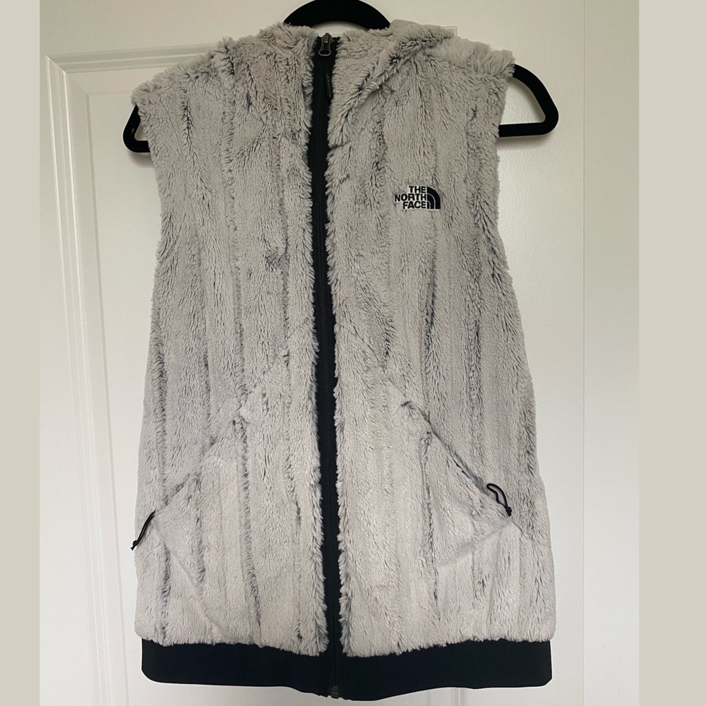 The North Face Faux Fur Grey Vest